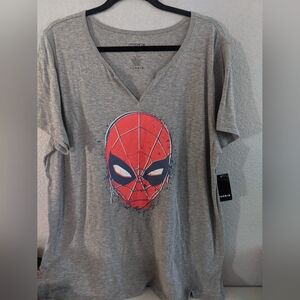 Marvel Graphic Tshirt Spiderman Blouse Geek Culture Superhero Comic Gift
